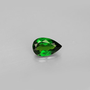 Diopside de chrome vert naturelle en forme de poire, 0,76 ct, VS