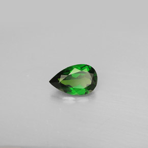 Diopside de chrome vert naturelle en forme de poire, 0,76 ct, VS