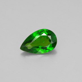 Diopside de chrome vert naturelle en forme de poire, 0,66 ct, VS