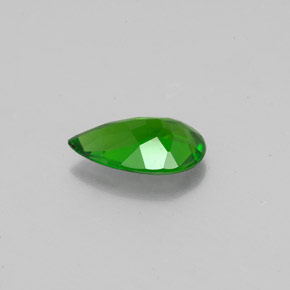 Diopside de chrome vert naturelle en forme de poire, 0,66 ct, VS