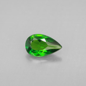 Diopside de chrome vert naturelle en forme de poire, 0,83 ct, VS