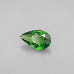 Diopside de chrome vert naturelle en forme de poire, 0,83 ct, VS