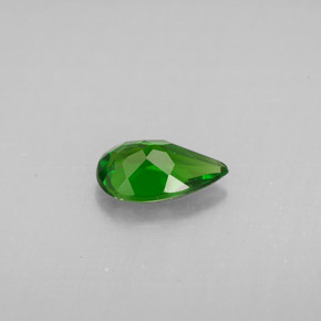 Diopside de chrome vert naturelle en forme de poire, 0,83 ct, VS