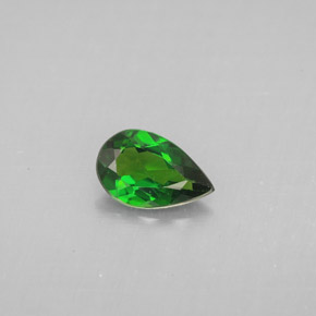 Diopside de chrome vert naturelle en forme de poire, 0,63 ct, VS