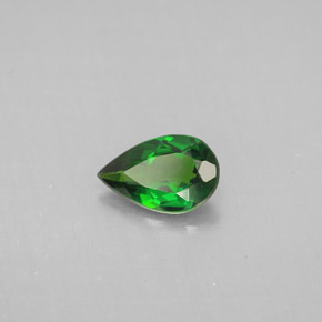 Diopside de chrome vert naturelle en forme de poire, 0,63 ct, VS