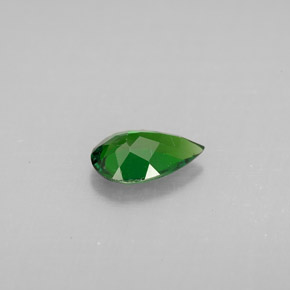 Diopside de chrome vert naturelle en forme de poire, 0,63 ct, VS