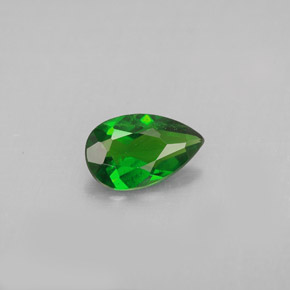 Diopside de chrome vert naturelle en forme de poire, 0,74 ct, VS