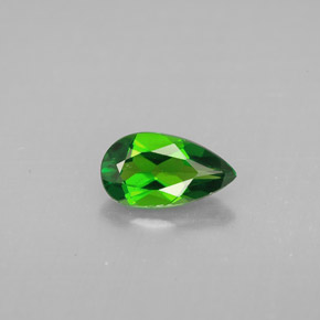 Diopside de chrome vert naturelle en forme de poire, 0,73 ct, VS