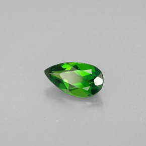 Diopside de chrome vert naturelle en forme de poire, 0,73 ct, VS