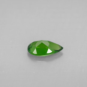Diopside de chrome vert naturelle en forme de poire, 0,73 ct, VS
