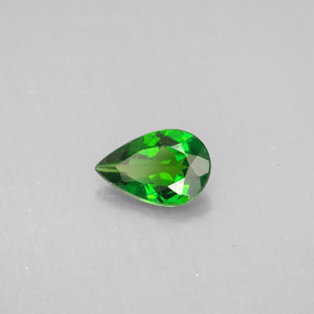 Diopside de chrome vert naturelle en forme de poire, 0,67 ct, VS