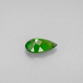 Diopside de chrome vert naturelle en forme de poire, 0,67 ct, VS