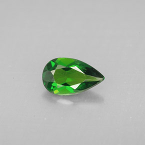 Diopside de chrome vert naturelle en forme de poire, 0,74 ct, VS