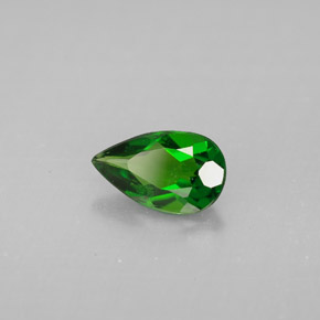 Diopside de chrome vert naturelle en forme de poire, 0,74 ct, VS