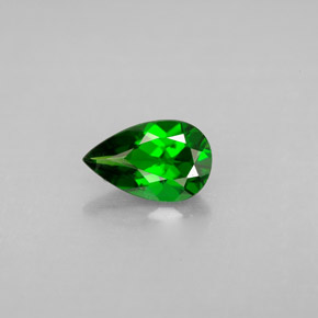Diopside de chrome vert naturelle en forme de poire, 0,79 ct, VS