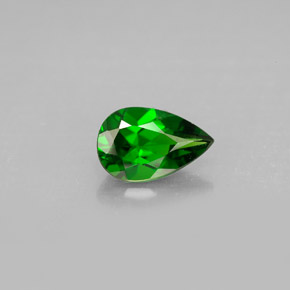 Diopside de chrome vert naturelle en forme de poire, 0,79 ct, VS