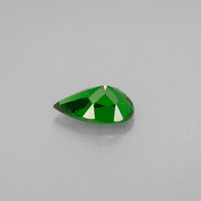 Diopside de chrome vert naturelle en forme de poire, 0,79 ct, VS