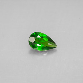 Diopside de chrome vert naturelle en forme de poire, 0,68 ct, VS