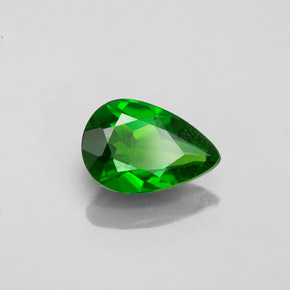 Diopside de chrome vert naturelle en forme de poire, 0,74 ct, VS-SI