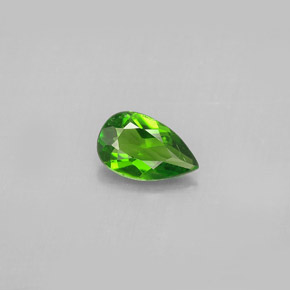 Diopside Chrome Vert naturelle En forme de poire, 0.75 ct, VS