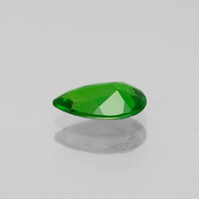 Diopside de chrome vert naturelle en forme de poire, 0,74 ct, VS