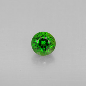 Diopside de chrome vert naturelle coupe roude, 0,54 ct, VS