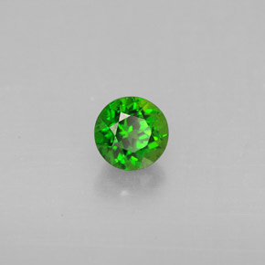 Diopside de chrome vert naturelle coupe roude, 0,54 ct, VS
