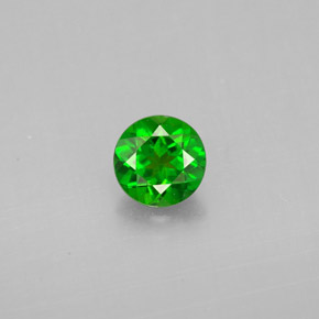 Diopside de chrome vert naturelle coupe roude, 0,49 ct, VS