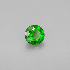 Diopside de chrome vert naturelle coupe roude, 0,49 ct, VS