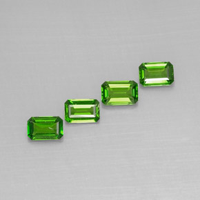 Achetez naturel ct vert diopside de chrome gems, taille émeraude, en provenance russie chez gemselect. en stock, livraison internationale!