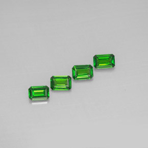 Achetez naturel ct vert diopside de chrome gems, taille émeraude, en provenance russie chez gemselect. en stock, livraison internationale!