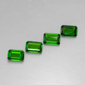 Achetez naturel ct vert diopside de chrome gems, taille émeraude, en provenance russie chez gemselect. en stock, livraison internationale!