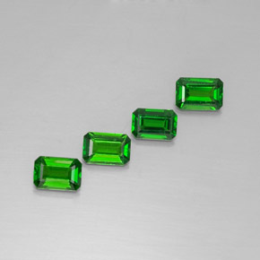 Achetez naturel ct vert diopside de chrome gems, taille émeraude, en provenance russie chez gemselect. en stock, livraison internationale!