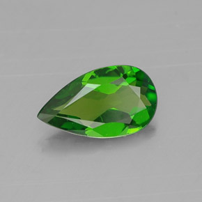 Diopside de chrome vert naturelle en forme de poire, 0,53 ct, VS