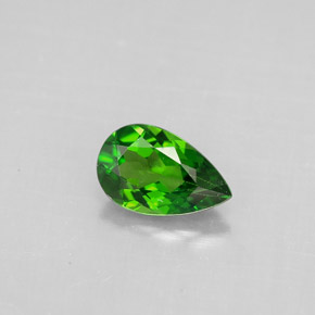 Diopside de chrome vert naturelle en forme de poire, 0,73 ct, VS