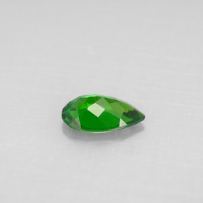 Diopside de chrome vert naturelle en forme de poire, 0,64 ct, VS
