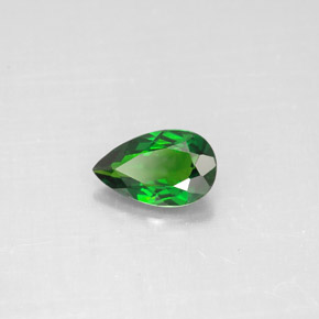 Diopside Chrome Vert naturelle En forme de poire, 0.75 ct, VVS-VS