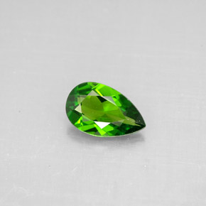 Diopside de chrome vert naturelle en forme de poire, 0,74 ct, VVS-VS