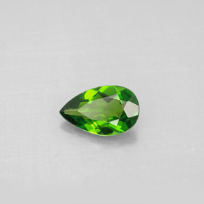 Diopside de chrome vert naturelle en forme de poire, 0,74 ct, VVS-VS