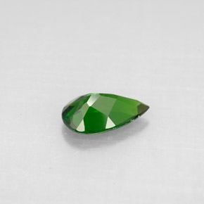 Diopside de chrome vert naturelle en forme de poire, 0,78 ct, VVS-VS