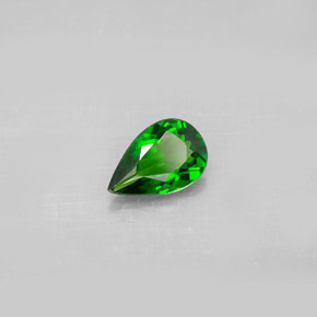 Diopside de chrome vert naturelle en forme de poire, 0,68 ct, VVS-VS