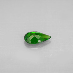 Diopside de chrome vert naturelle en forme de poire, 0,68 ct, VVS-VS