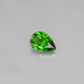 Diopside de chrome vert naturelle en forme de poire, 0,67 ct, VS
