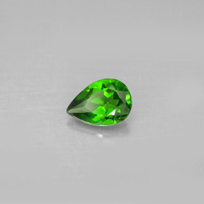 Diopside de chrome vert naturelle en forme de poire, 0,67 ct, VS
