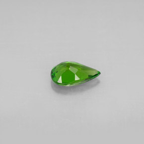 Diopside de chrome vert naturelle en forme de poire, 0,63 ct, VS