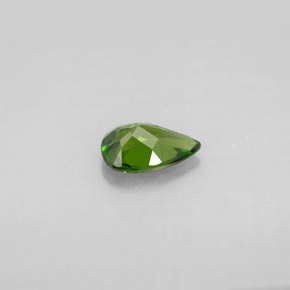 Diopside de chrome vert naturelle en forme de poire, 0,66 ct, VS