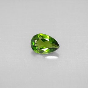 Diopside de chrome vert naturelle en forme de poire, 0,62 ct, VS