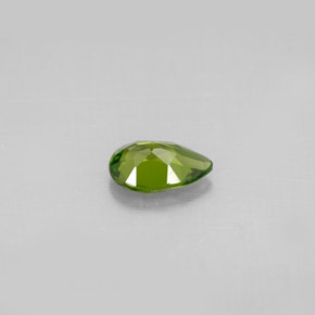 Diopside de chrome vert naturelle en forme de poire, 0,62 ct, VS