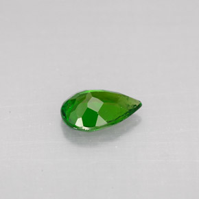 Diopside de chrome vert naturelle en forme de poire, 0,60 ct, VS