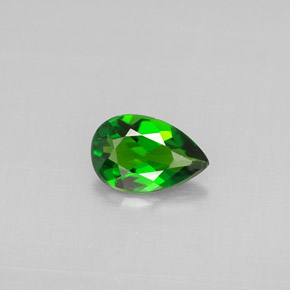 Diopside de chrome vert naturelle en forme de poire, 0,56 ct, VS